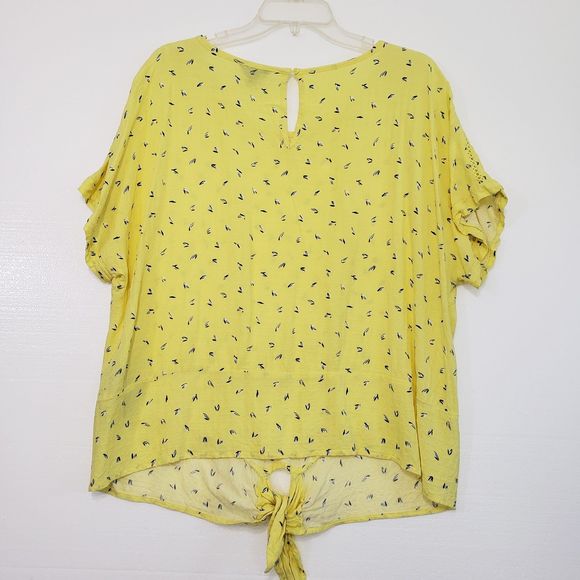 Buffalo David Bitton Women's Short Sleeve Lightweight Blouse, with Tie Waist, XL - Picture 2 of 9